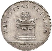 2 Ducats Silver pattern strike; Coronation, Germany, 1790 reverse image