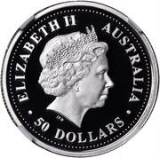 50 Dollars - Elizabeth II 4th Portrait - Koala - Platinum obverse image
