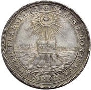 ½ Thaler Bicentenary of the Reformation, Germany, 1717 reverse image