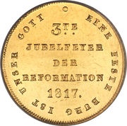 1 Ducat Tricentenary of the Reformation reverse image
