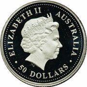 50 Dollars - Elizabeth II 4th Portrait - Koala - Platinum obverse image