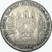 20 Kreuzers - Francis Henry, Germany, 1766 reverse image