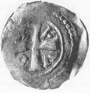 Denier - Erlolf de Bergholz, Germany, 1114-1122 reverse image