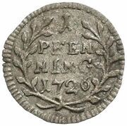 1 Pfenning - Adolph of Dalberg, Germany, 1726-1737 reverse image