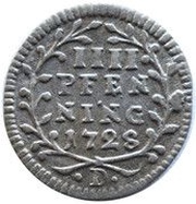 4 Pfenning - Adolph of Dalberg, Germany, 1726-1729 reverse image