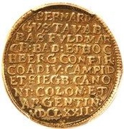 ⅛ Thaler - Bernhard Gustav of Baden-Durlach, Germany, 1672 reverse image
