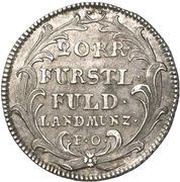 20 Kreuzers - Adolph of Dalberg, Germany, 1735-1736 reverse image