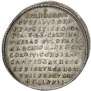 1 Thaler - Bernhard Gustav of Baden-Durlach, Germany, 1672 reverse image
