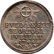 1 Ducat - Amand of Buseck Silver pattern strike, Germany, 1744 reverse image