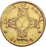 1 Carolin - Adolphus of Dalberg, Germany, 1734-1735 reverse image