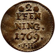 2 Pfenning - Henry VIII of Bibra, Germany, 1769 reverse image