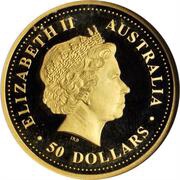 50 Dollars - Elizabeth II 4th Portrait - Koala - Gold Bullion Coin obverse image