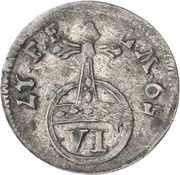 6 Pfennig - Adalbert II of Walderdorff, Germany, 1758-1759 reverse image