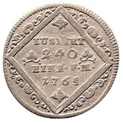 5 Kreuzer - Henry VIII of Bibra, Germany, 1765 reverse image