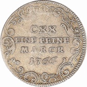 10 Kreuzers - Henry VIII of Bibra, Germany, 1765-1766 reverse image