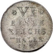 ⅙ Thaler - Adalbert II of Walderdorff, Germany, 1757 reverse image