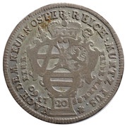 20 Kreuzers - Adalbert II of Walderdorff, Germany, 1758 reverse image