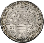 ½ Thaler - Adalbert II of Walderdorff Konventionshalbtaler, Germany, 1759 reverse image