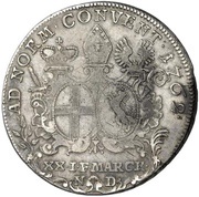 ½ Thaler - Henry VIII of Bibra Konventionshalbtaler, Germany, 1762 reverse image