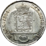10 Kreuzers - Charles Joachim, Germany, 1804 reverse image