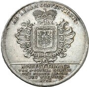 1 Thaler - Joseph William Ernest St. Sophia Ausbeute, Germany, 1762 reverse image
