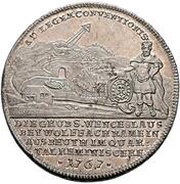 1 Thaler - Joseph Wenzel, Germany, 1767 reverse image