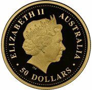 50 Dollars - Elizabeth II 4th Portrait - Common Wombat; Gold Bullion Proof obverse image