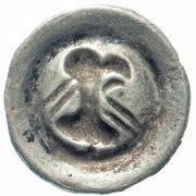 1 Pfennig with eagle, Germany, 1421-1505 reverse image