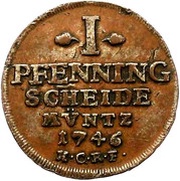 1 Pfenning, Germany, 1737-1763 reverse image