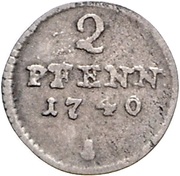 2 Pfennig, Germany, 1739-1740 reverse image