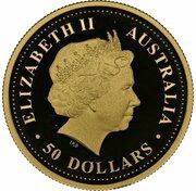 50 Dollars - Elizabeth II 4th Portrait - Platypus; Gold Bullion Proof obverse image