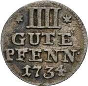 4 Pfennig, Germany, 1734-1752 reverse image