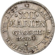 12 Mariengroschen, Germany, 1739 reverse image