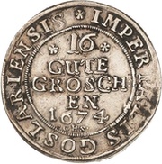 16 Gute Groschen, Germany, 1674 reverse image