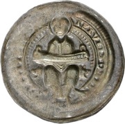 Denier Bracteate - Gero of Schermke, Germany, 1160-1177 reverse image