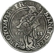 ½ Thaler - Albert of Brandenburg, Germany, 1536-1549 reverse image