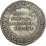 1 Thaler - Christian, Bischof of Halberstadt Pfaffenfeind Taler obverse image