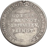 1 Thaler - Christian, Bischof of Halberstadt Pfaffenfeind Taler obverse image