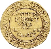 1 Ducat - Christian, Bischof of Halberstadt Pfaffenfeinddukat obverse image