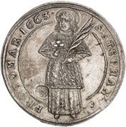 1½ Thaler, Germany, 1663 reverse image