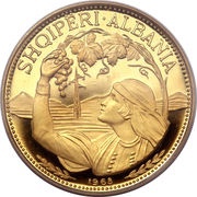 100 Lekë Peasant Girl obverse image