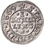 1 Schilling, Germany, 1669-1670 reverse image