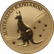 50 Dollars - Elizabeth II 4th Portrait - Kangaroo - Gold Bullion Coin, Australia, 2009 reverse image