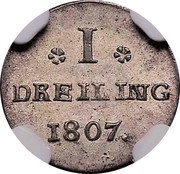 1 Dreiling, Germany, 1807-1809 reverse image