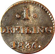 1 Dreiling, Germany, 1823-1839 reverse image