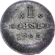 1 Sechsling, Germany, 1778-1803 reverse image