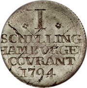 1 Schilling Courant, Germany, 1778-1795 reverse image