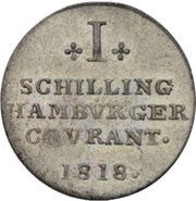 1 Schilling, Germany, 1817-1819 reverse image