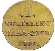 1 Schilling Gold Pattern, Germany, 1823-1828 reverse image