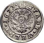 2 Schillings, Germany, 1673 reverse image